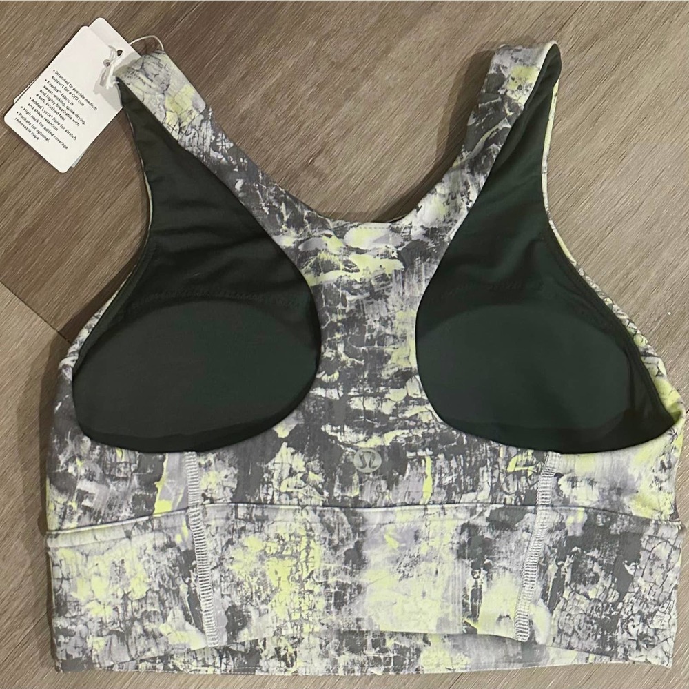 NWT Lululemon Wunder Train Long Line Bra EVERLUX Size 6 C/D Cedar CFSM - Picture 3 of 10